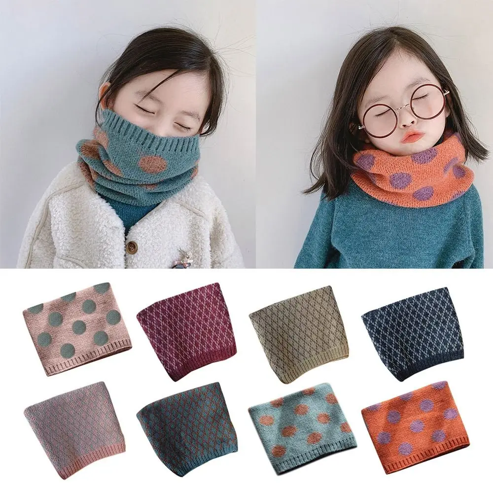 Baby Thermal Neck Warmer Windproof Coldproof Soft Boys Girls Knitted Scarf Bib Snood Cowl Tube Autumn Winter