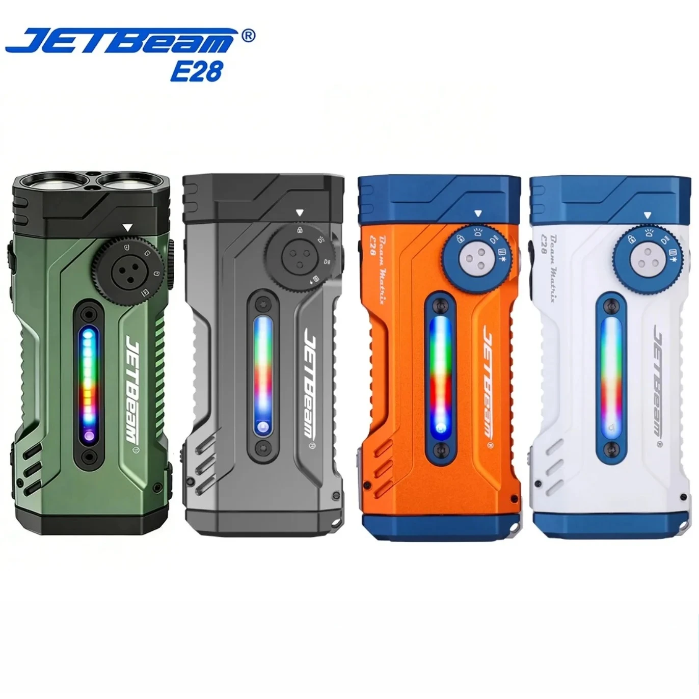 JETBEAM E28 3300LM EDC 전술 손전등 충전식 UV 블랙 라이트 토치(전원 은행 포함) 자전거 라이트 멀티 모드 손전등