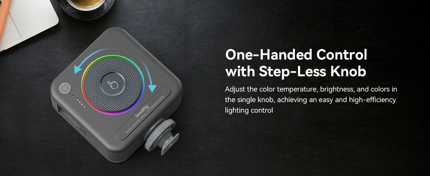SmallRig P108 RGB Video Light 360° Portable LED Camera Photography Lighting 2500