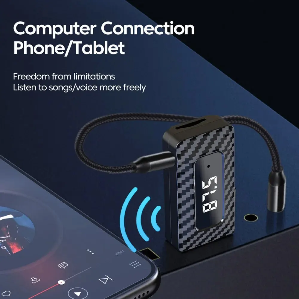 USB 블루투스 3.5 리시버 송신기, 핸즈프리 통화, 3.5mm AUX 잭, USB 동글 스테레오 음악 무선 어댑터, PC 자동차 키트용
