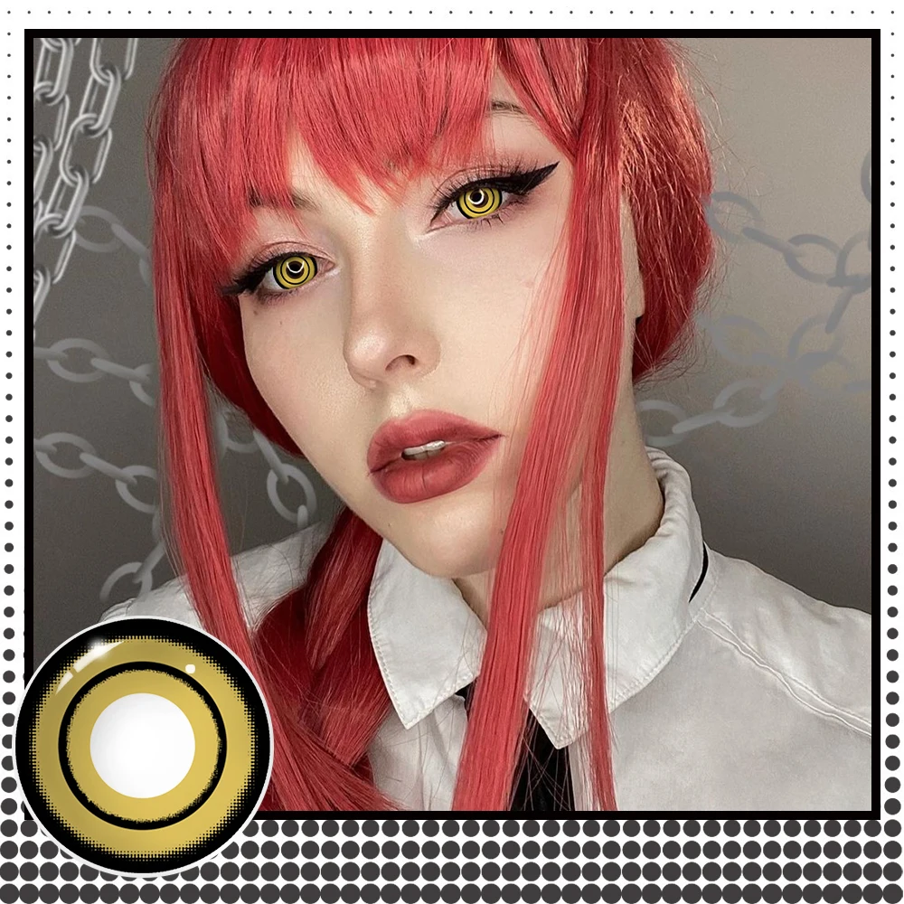 Enhance Your Look with Red Cosplay Colored Contact Lenses for Parties and Role Play