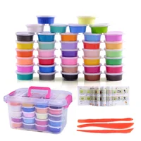12/24/36 Colors Air Dry Plasticine Modeling Clay for Children Polymer Educational 5D Toy Kids Gifts Play Light Playdough Slime 1