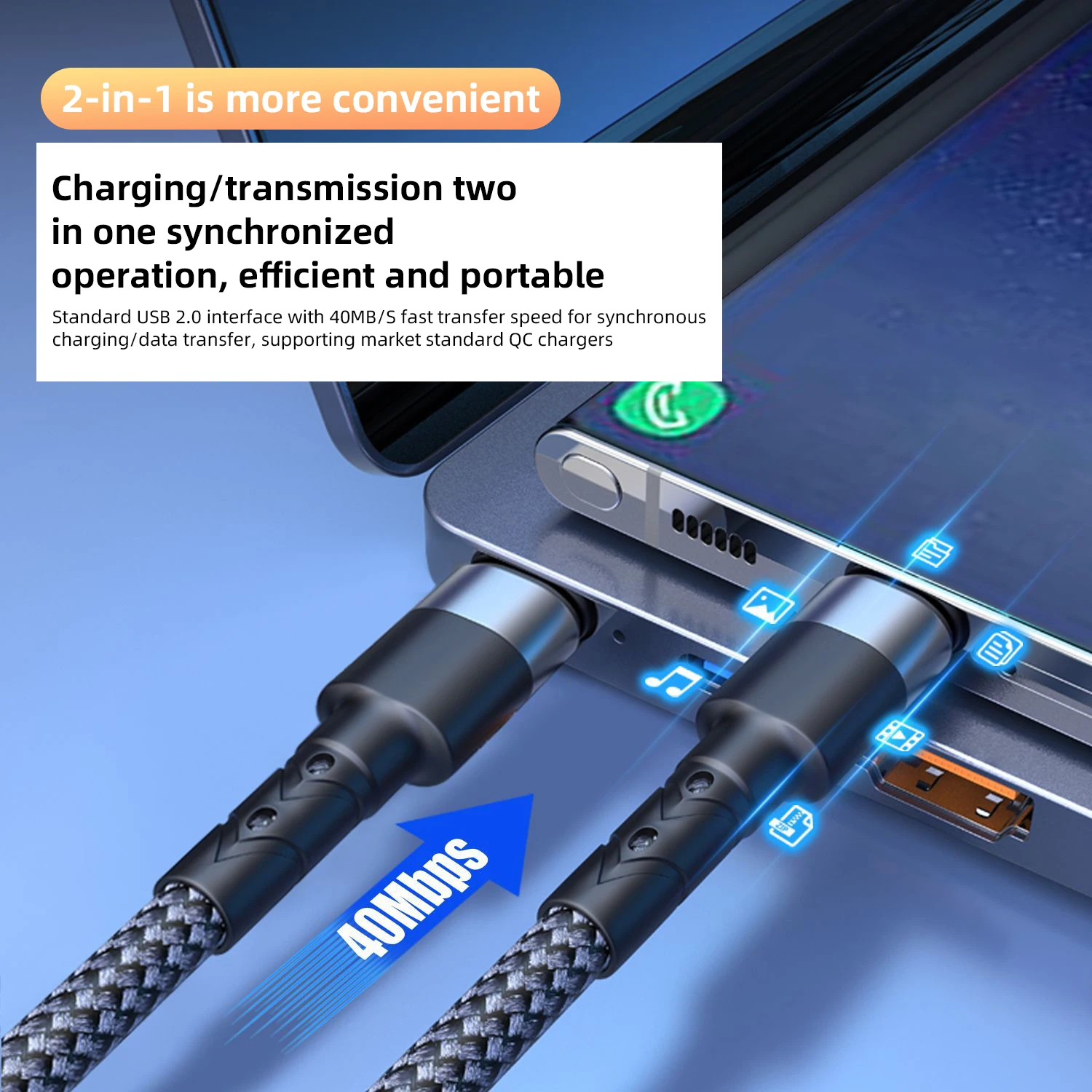100W 1M 알루미늄 합금 나일론 편조 데이터 케이블, USB A to Type C 휴대폰 고속 충전 데이터 코드, USB-C PD 퀵차지 케이블