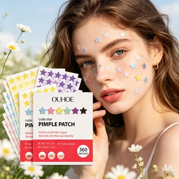 Star Shaped Pimple Patches Covering Zits Fade Blemishes Hydrocolloid Invisible Pimple Removal Tool Multi-Color Star Acne Patches 1