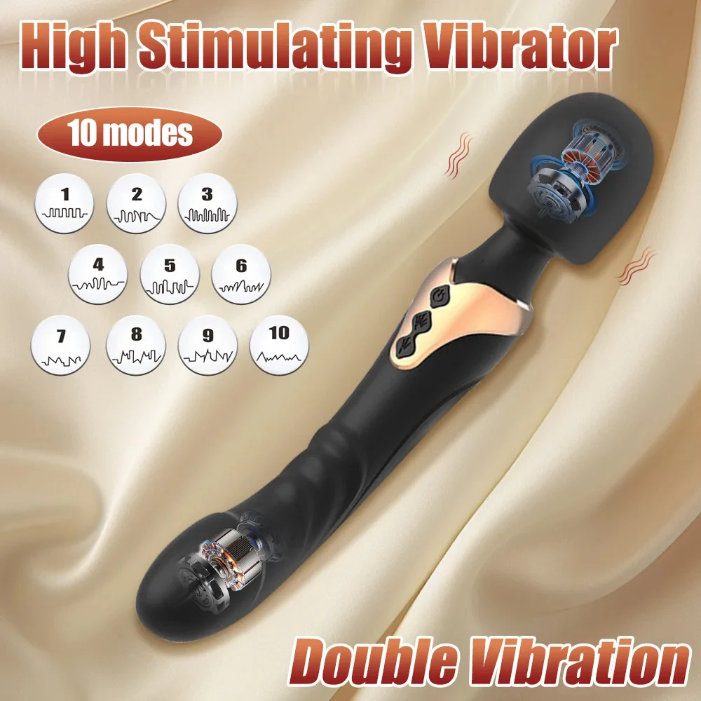 Powerful AV Magic Wand Dildo Vibrator Clitoris Stimulator Vagina Massager G Spot Masturbator Adult Sex Toys for Women