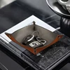 lounge console table luxury decoration keys remote controller Jewelry storage leather tray 2
