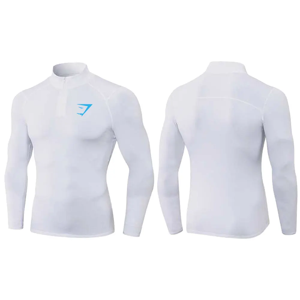 Maglietta a Compressione da Uomo per Bodybuilding, Abbigliamento Sportivo a Manica Corta ad Asciugatura Rapida, T-shirt per Palestra e Corsa - immagine 5