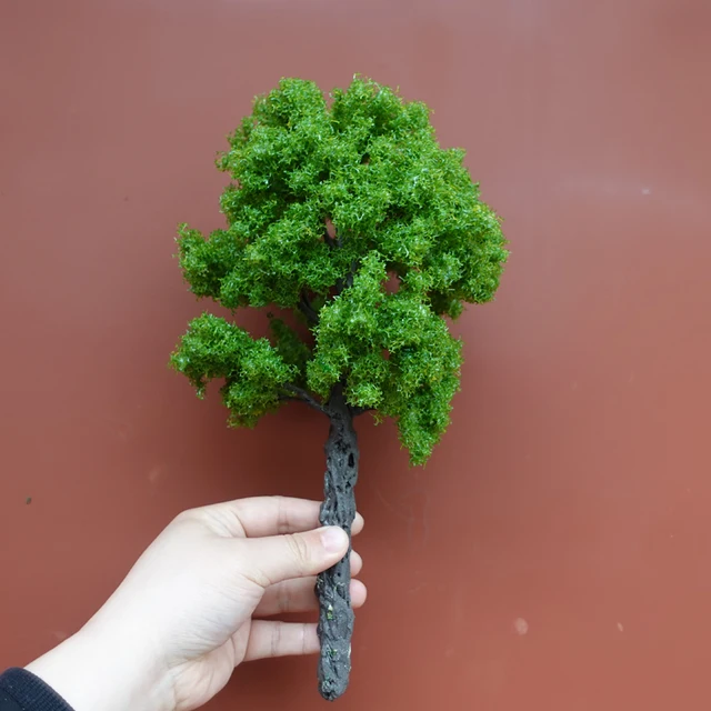 30cm Boutique Model Tree Banyan Tree Model Hot Selling G Scale Model Green Wire Tree Field Military Sand Table Layout Material 4