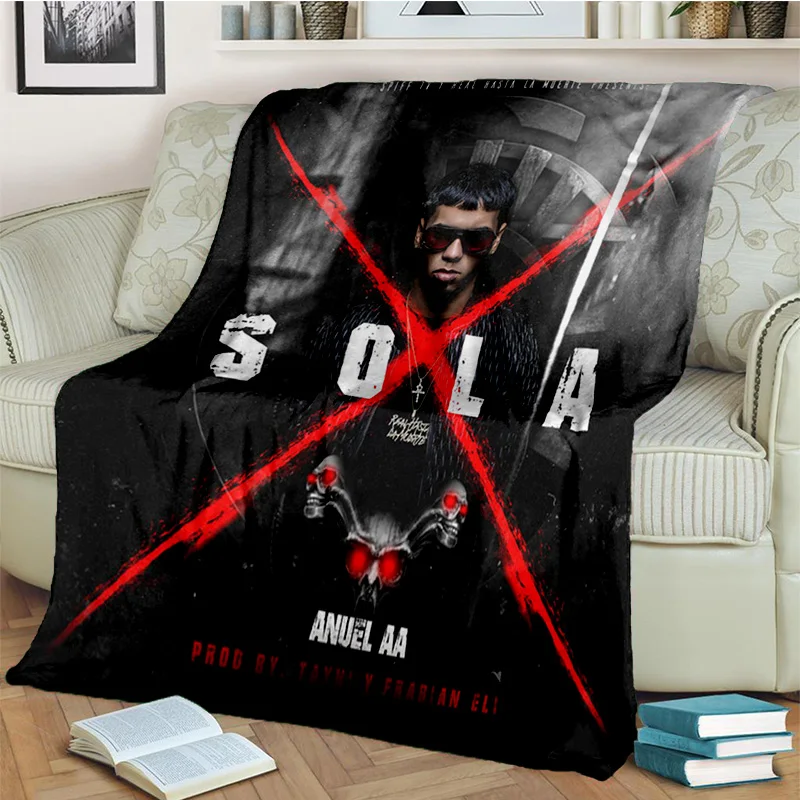 Anuel Aa-Manta de verano para sofá, mantas suaves y esponjosas, decoración  de dormitorio, colcha de cama, tiro decorativo, rodilla de Anime  personalizada