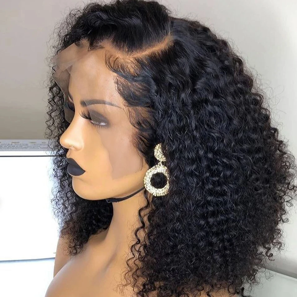 

Short Curly Bob Wig Human Hair Wigs Brazilian Wet and Wavy Wigs For Women 4x4 Closure 13x4 HD Deep Wave Lace Frontal Wig