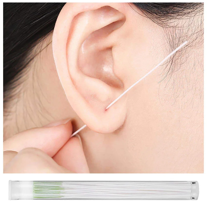 120/60pcs Ear Piercing Cleaning Effective Ear Hole Cleaner Tool Disposable Earrings Hole Clean Paper Line for Removing Dirt Odor 2