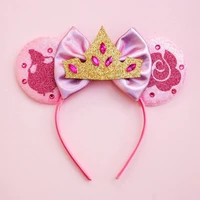 Beauty and Beast Baby Headbands Girls Belle Hair Accessories Enchanted Rose Ear Hairband Kid Crown Bow Headwear Baby Photography 5