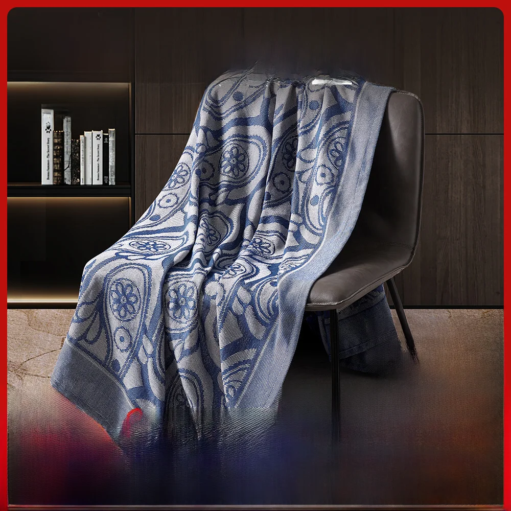 두꺼운 단색 소파 여행 담요, 플란넬 사무실 에어컨 보관 담요, 일류 캐빈 