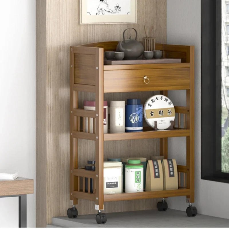 Multifunctional Living Room Center Table Drawer Design Bedside Table Universal Pulley Side Table All-match Scene Home Furniture