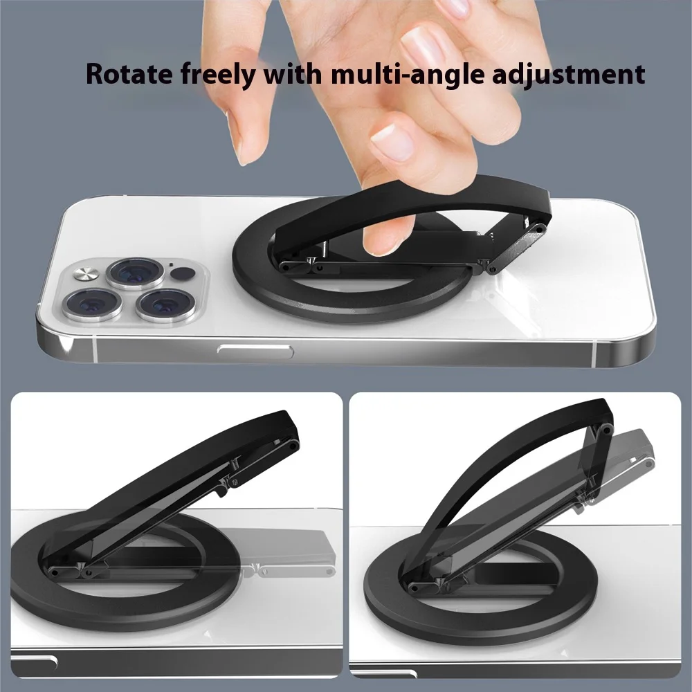 Magnetic Universal Phone Stand and Grip Holder with Hand Strap
