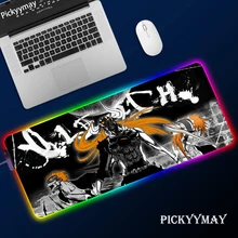 Grande escritório rgb conduziu a iluminação tapete do rato gamer 123456 gaming mousepad teclado computação anime esteira de mesa para csgo