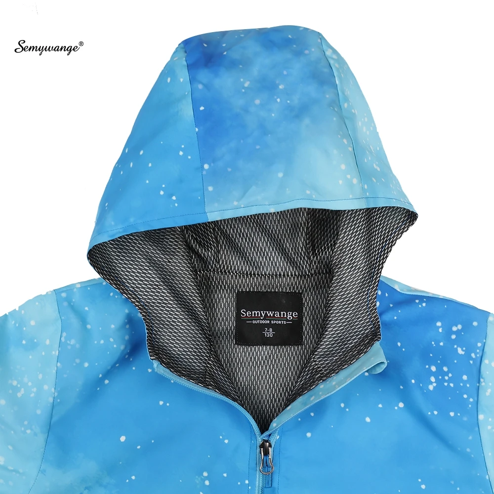 Semywange Girls Boys Waterproof Hooded Fleece Lined Hiking Jackets Kids Track Rain Coat Child Outfit Tops Windbreaker 5-14Y 5