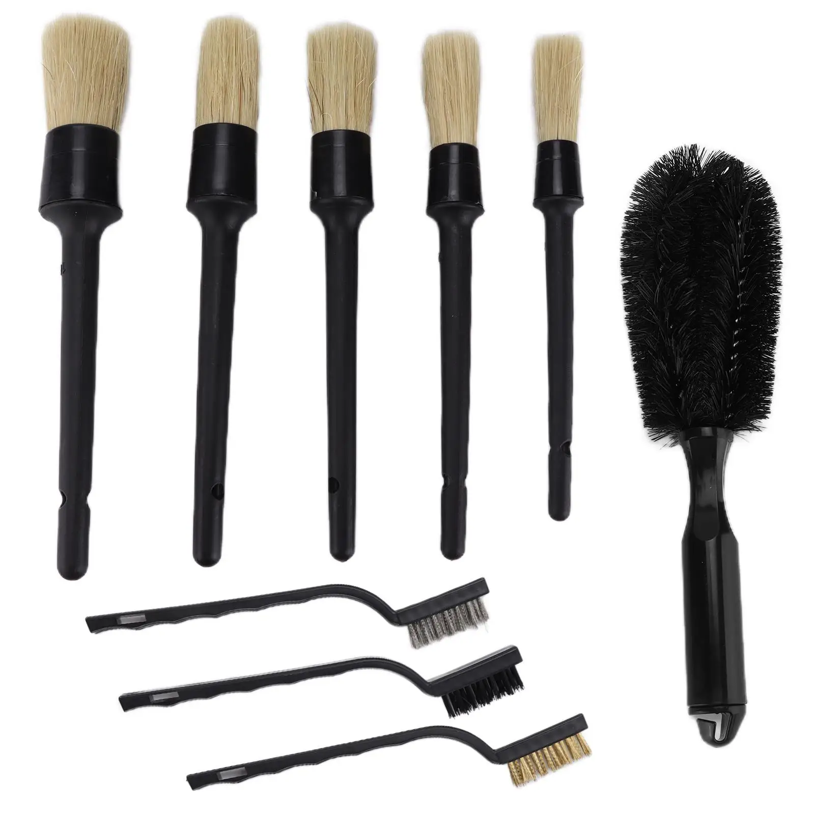 Detailing Brushes Kit Car Wheel Cleaner Wet Dry Use for auto Wheels Dashboard