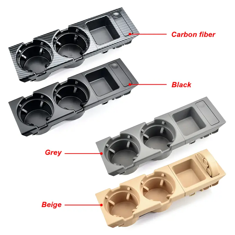 New Double Hole Car Styling Front Center Console Storage Box Coin + Cup Holder For Bmw 3 Series E46 323i 318I 98-06 51168217953 - Image 6