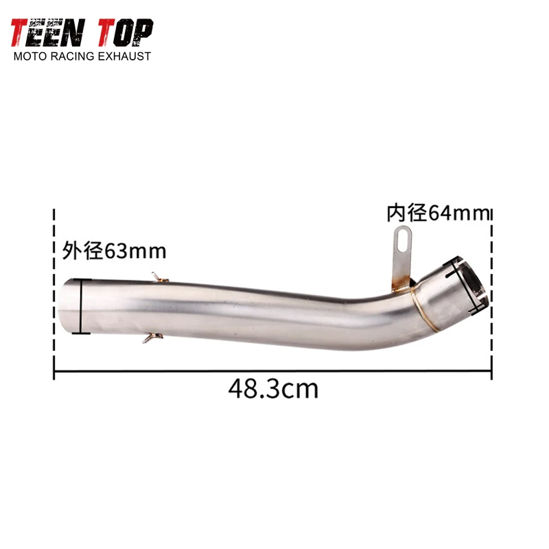 For Honda CBR650R CB650R 2019-2022 CBR650F CB650F 2014-2018 Exhaust Motorcycle Side Middle Pipe Slip On 51mm Muffler Pipe Tube - Image 2