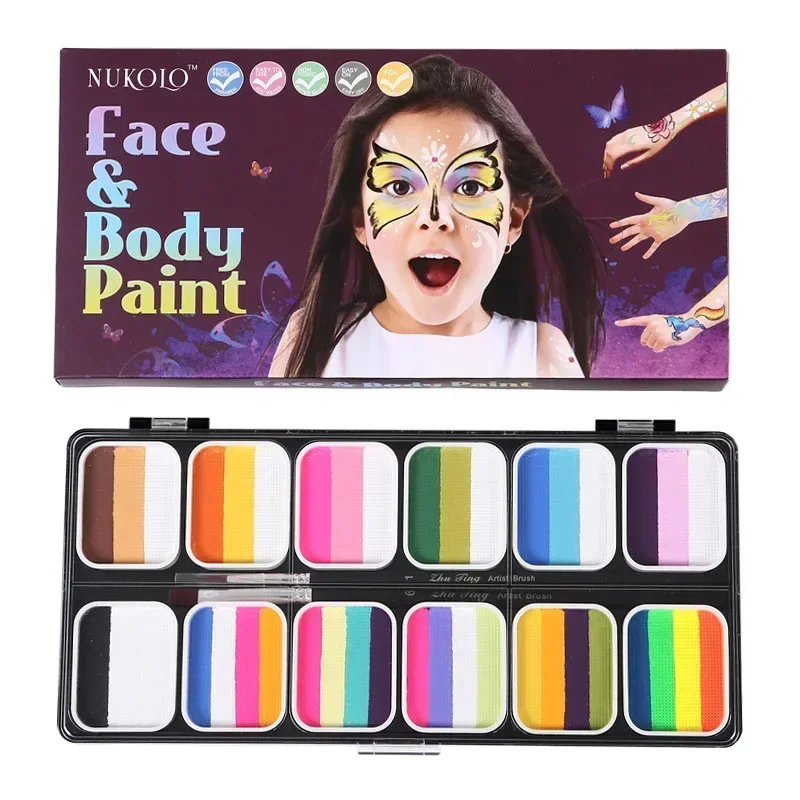 Large Capacity Multi-Color Water-Soluble Body Paint Pigment Children's Face Paint Safe and Non-Toxic Cosplay Makeup Face Paint 2