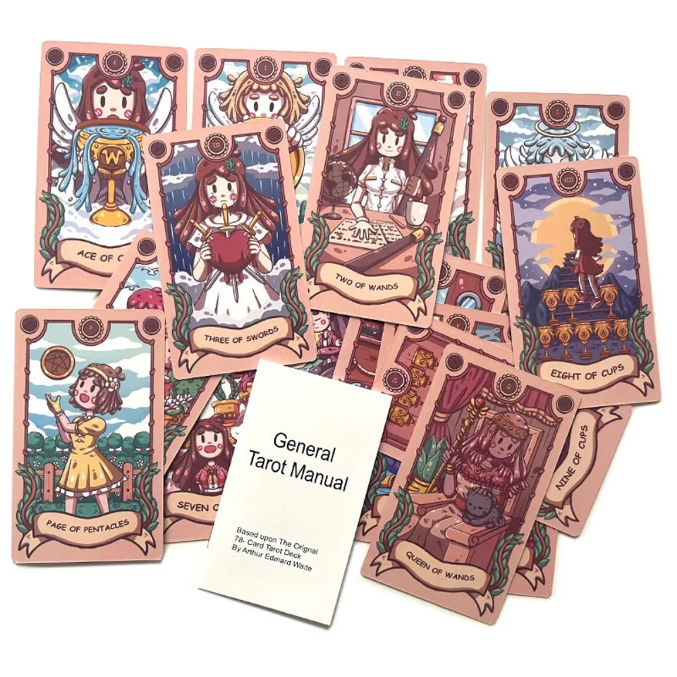 SPIRITDUST Baraja De Cartas De Tarot Con Guía, 78 Cartas Originales De Tarot Con Folleto Para Principiantes Y Lectores Expertos Juego De Cartas De