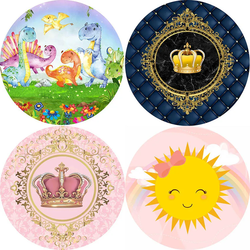 

Фон Mehofond крещение круг пользовательский динозавр Солнечный свет корона ребенок душ мальчик девочка день рождения фотообложка