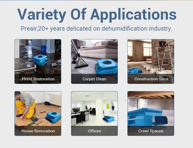 Description Picture 3 of itemBest Restoration Commercial Compact 1000CFM Low Profile Air Mover Fan Blower Air Mover