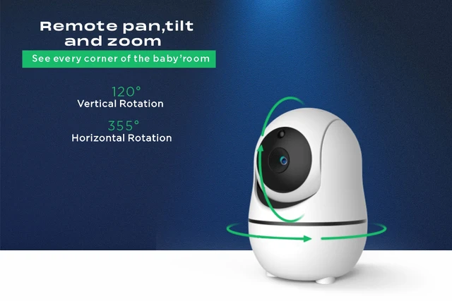 7Inch IPS Screen 1V2 Wireless PTZ Video Baby Monitor Two Way Intercom Feeding Plan Baby Camera 6