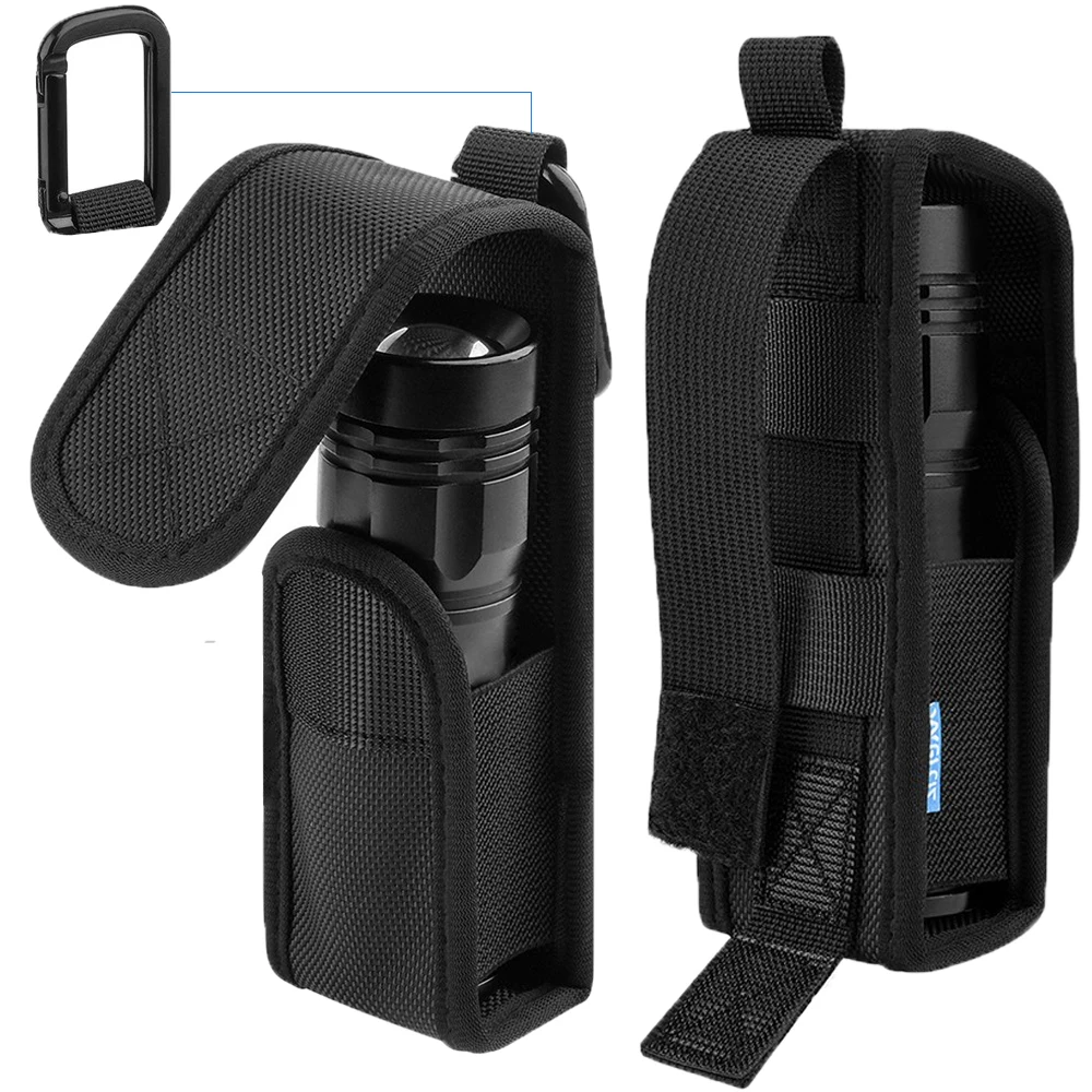 TacticalFlashlightPouchMolleLEDGlareTorchHolsterPortable