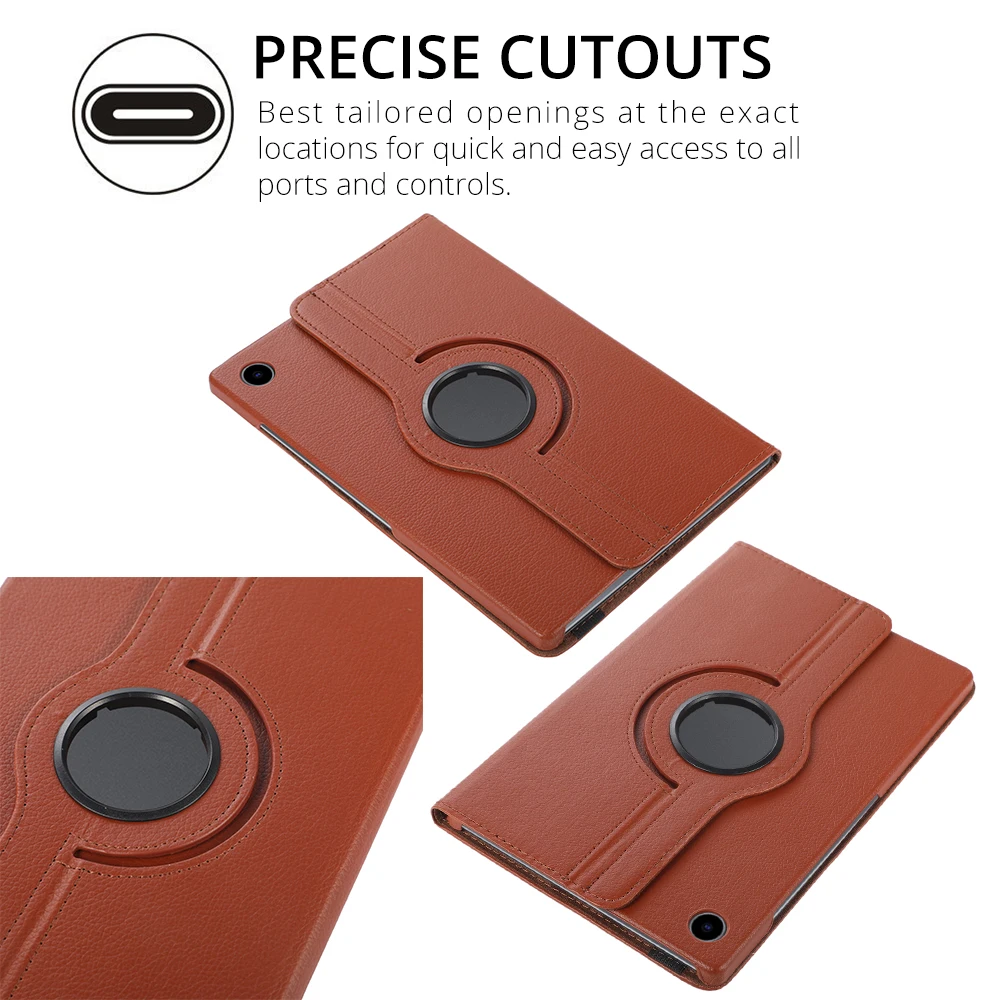 Enhanced 360° Rotating Stand Protective Tablet Case, 8.7 inch
