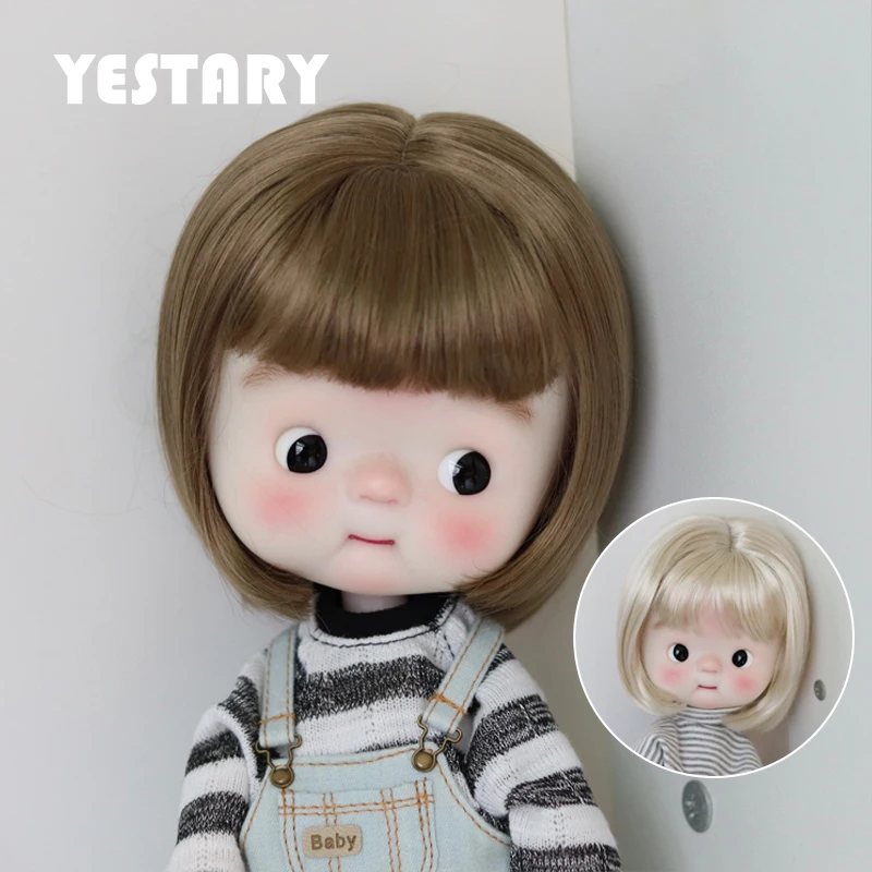 

YESTARY Blythe Doll Mohair Wigs DianDian Blythe Qbaby BJD Doll Accessories Kids Toys Fashion Short Hair with Bangs For Girl Gift