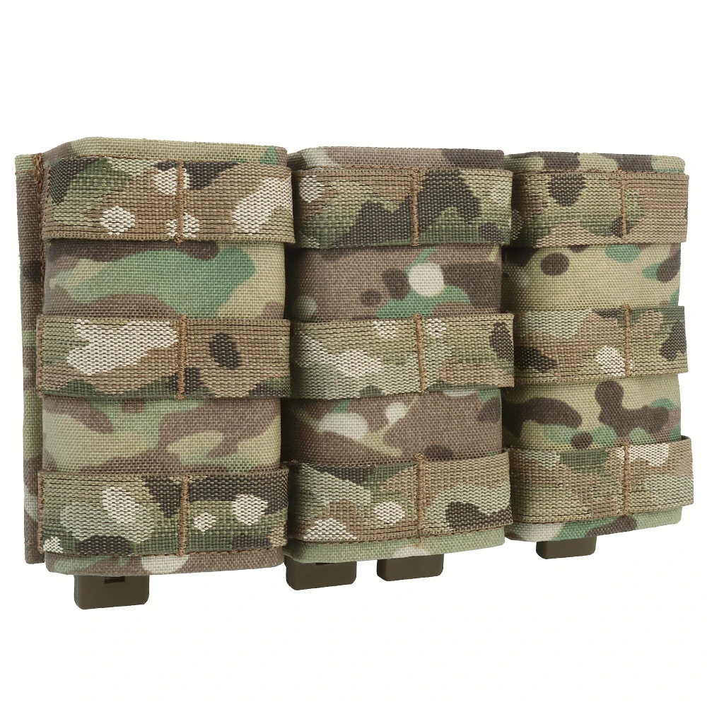 Tactifans Triple Tall 5.56 M4 KYWI Magazine Pouch Insert Open Malice Clip Strap 500D Nylon Tactical Hunting Airsoft Accessories