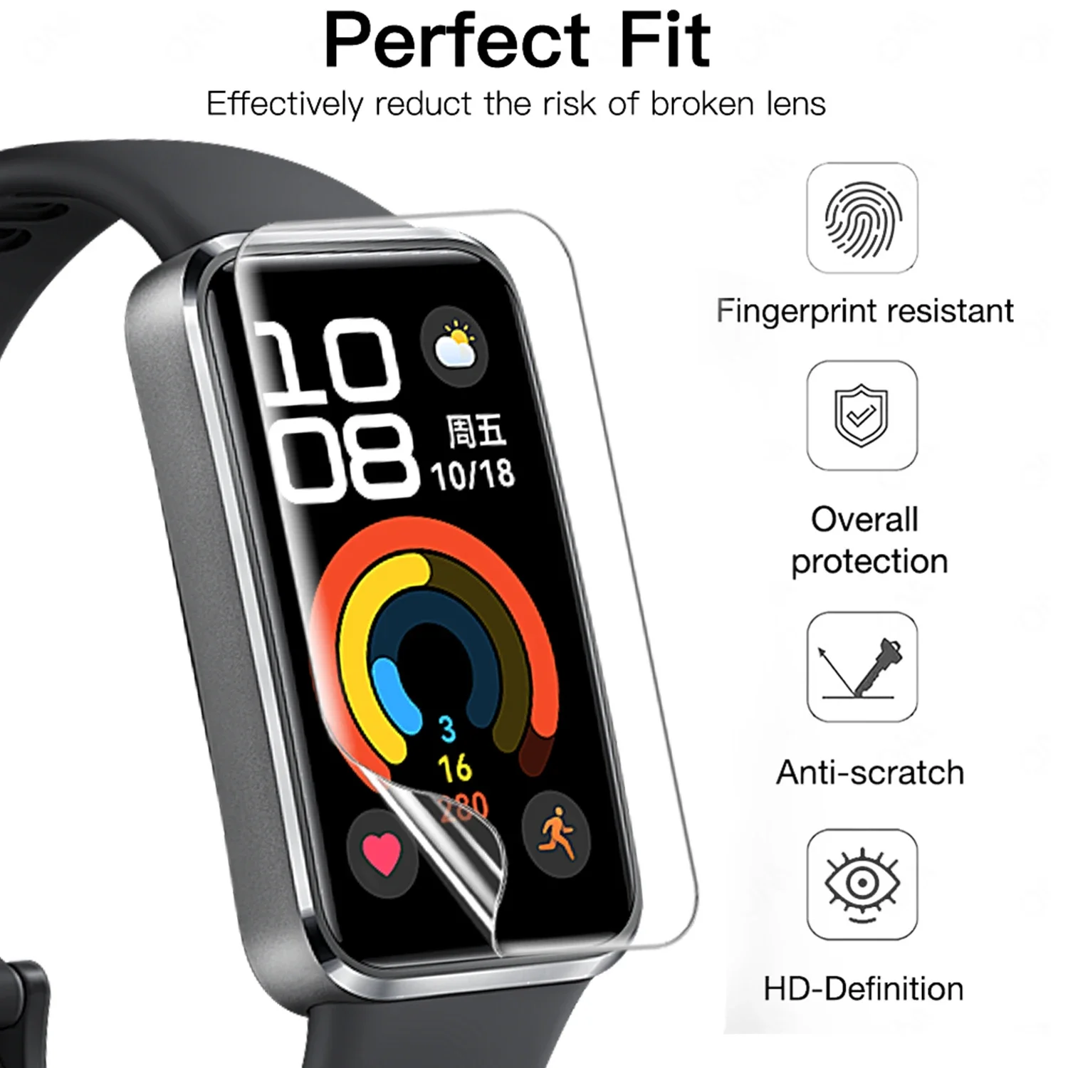 for Huawei Band 10 9 8 7 Hydrogel Film Smart Band Anti-scratch Films Screen Protector Not Glass for Huawei Band8 Band9 Band10