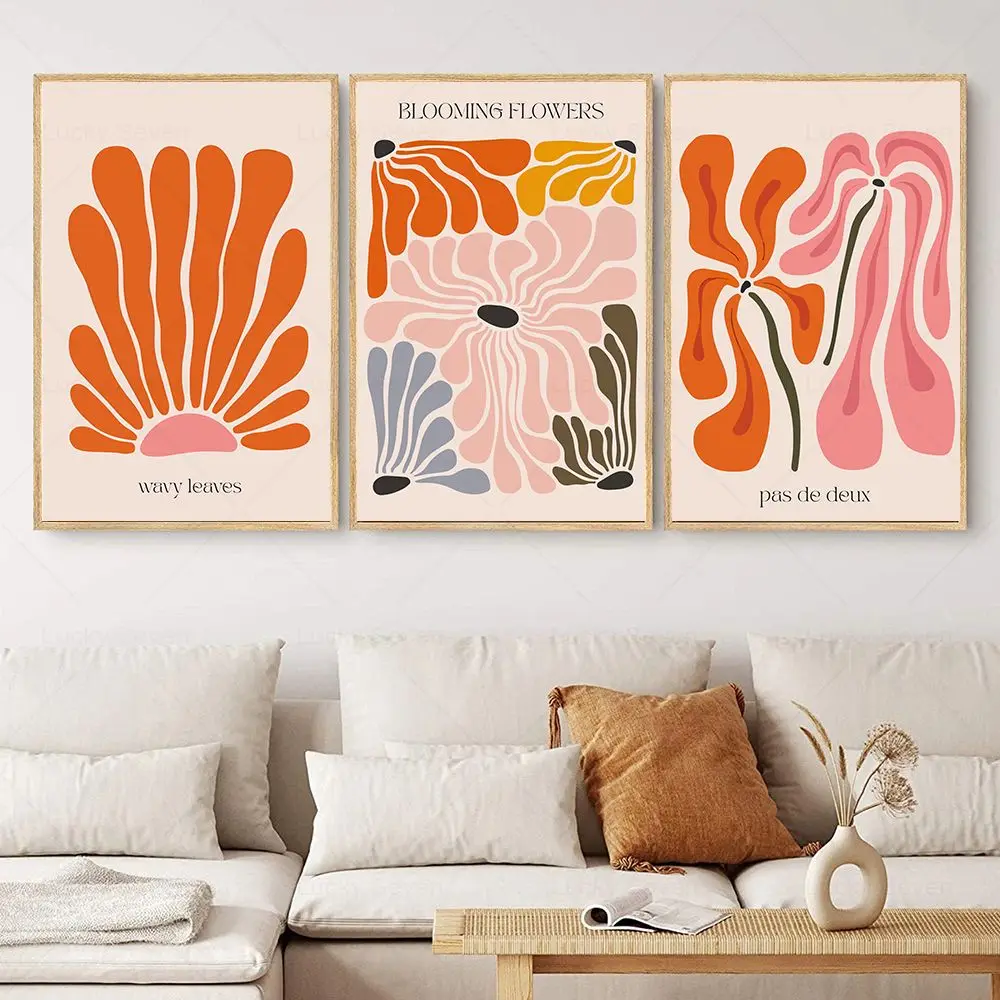 

Henri Matisse Exhibition Wall Art Canvas Painting Matisse Print Abstract Blooming Flower Leaves Poster Nordic Bedroom Home Decor