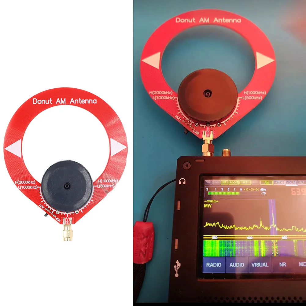 도넛 안테나 AM MW SW MW 단파 안테나, 라디오 안테나 튜닝 링용 소형 도넛 안테나, 버 없음, 4MHz-24MHz, 500kHz-2000kHz