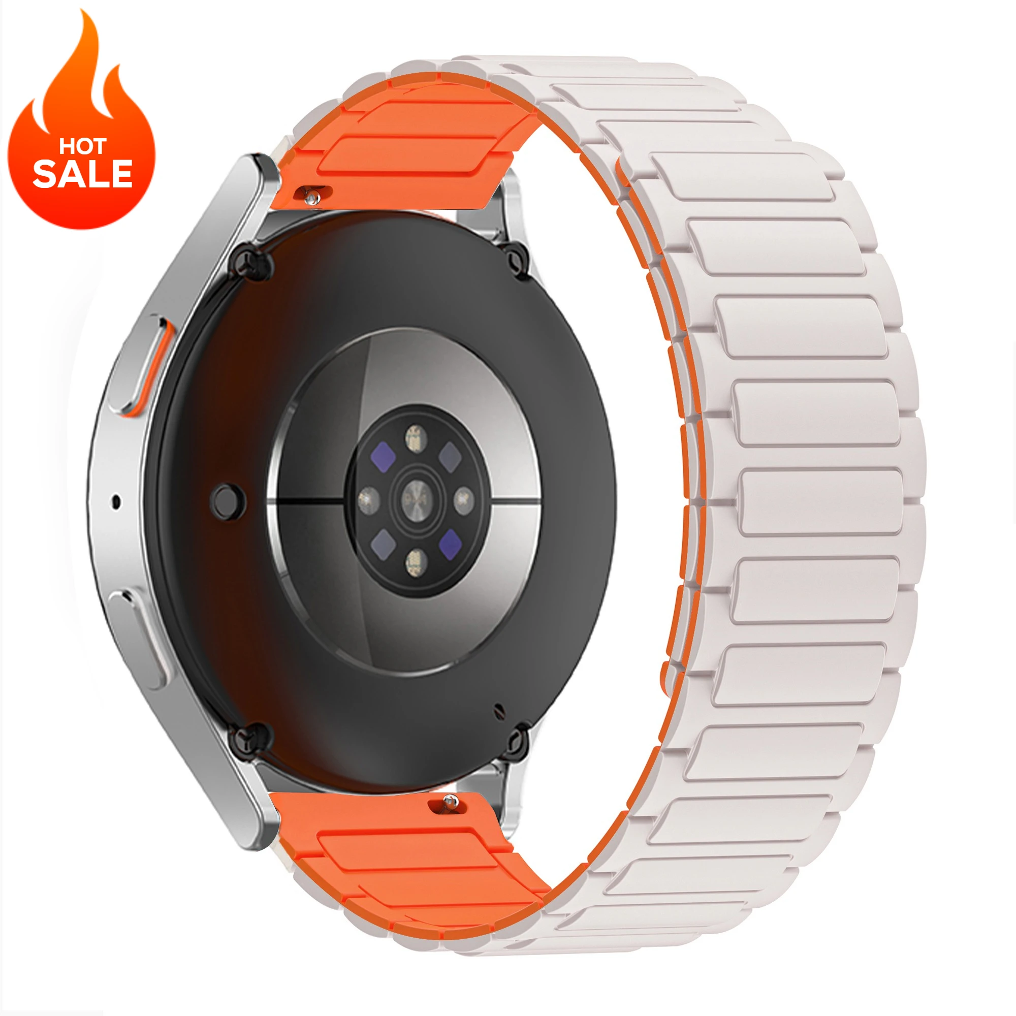 Magnetic Silicone Bracelet Band, 20mm/22mm Strap - Universal Fit