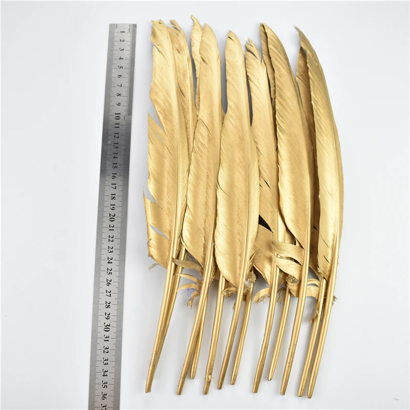 Description Picture 6 of itemGold Silver Goose Feathers for Crafts Duck Turkey Golden Feather Decor Jewelry Handicrafts Wedding Party Decoration Accessories