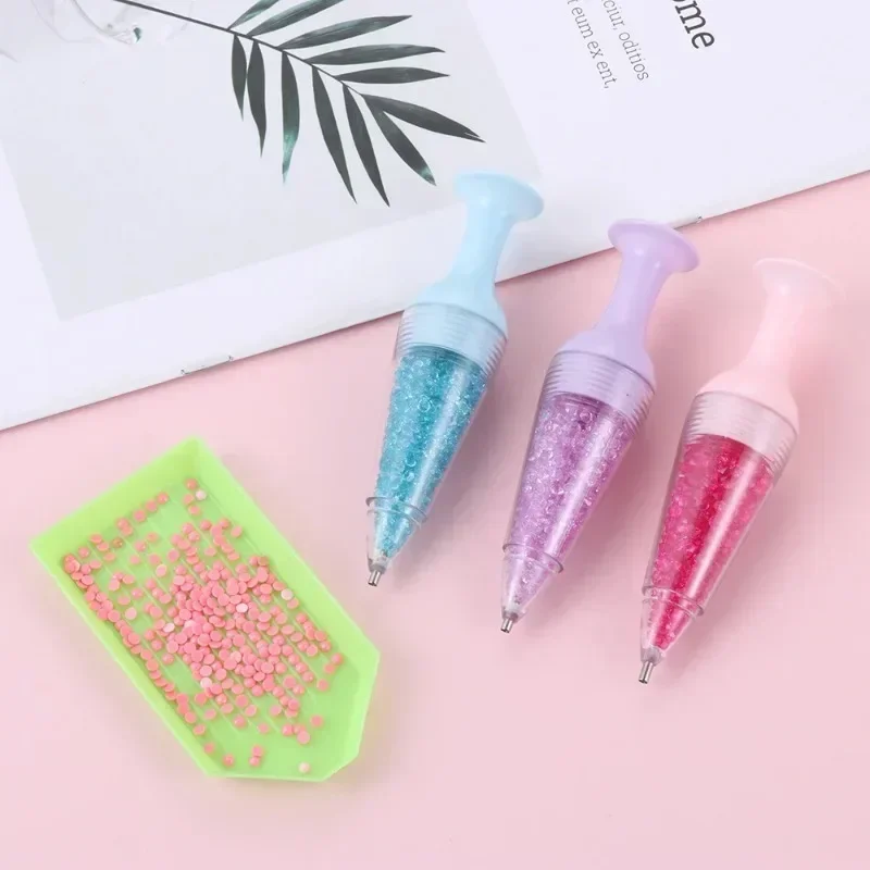 Flower Pot Shape Crystal Point Drill Pen Diamond Painting Tool 5D Diamond Painting Standable  Craft Storage Sewing Accessories