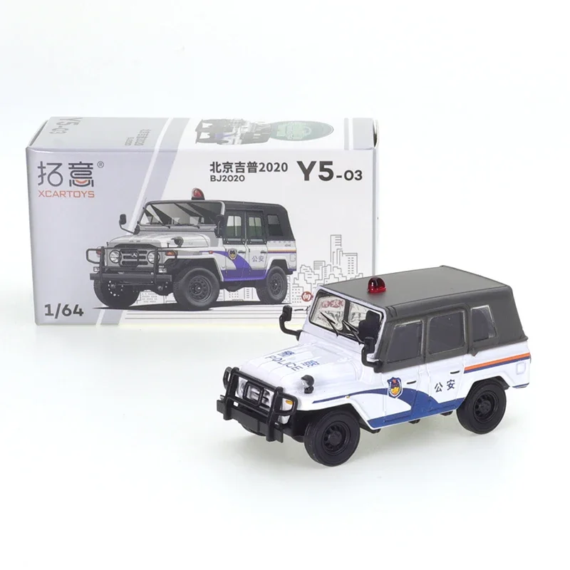 

XCARTOYS 1/64 Beijing 2020 Jeep Soft Top Off-road Vehicle Police Diecast Automotive Model Collection car model toys ornaments