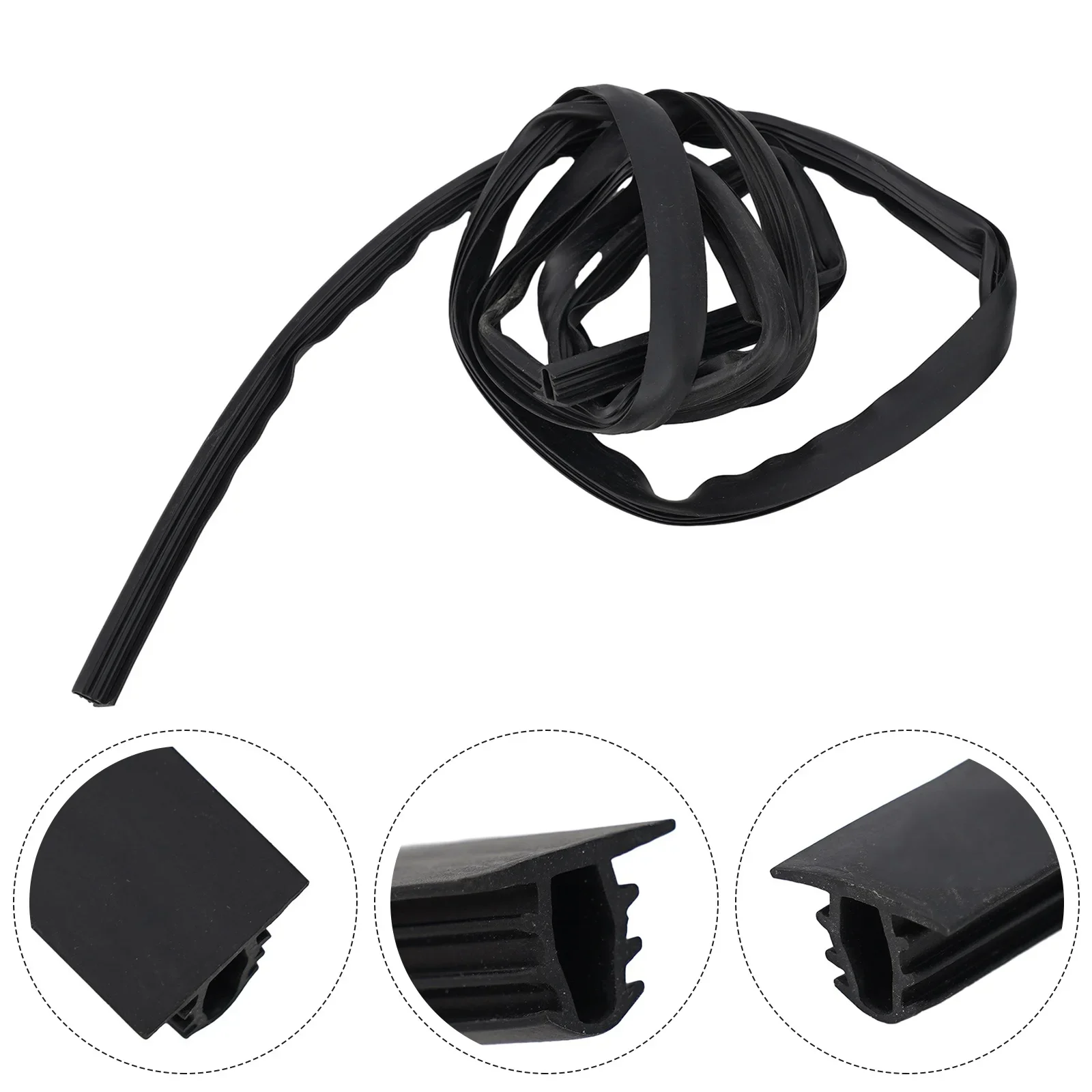 【The-Best】 Car Seal Strip Sealing Strip Soundproof Accessories Adjustable Black Color Dustproof Easy To Install.