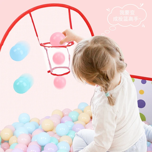 Portable Baby Ball Pool Ball Pit Children's Tent Baby Playpen Playpen Baby Park Playground Dry Pool Balls with Basketball Hoop 3