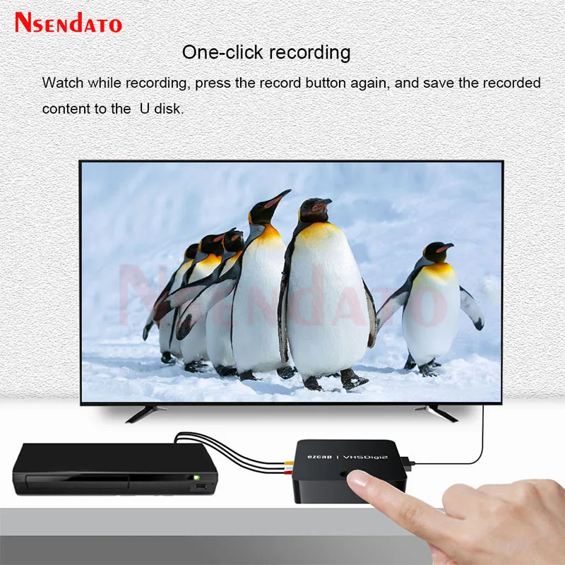 AV Recorder Video Capture Card Box Digitalize Video From VHS VCR DVD Player To Digital MP4 For USB Flash Driver Ezcap181