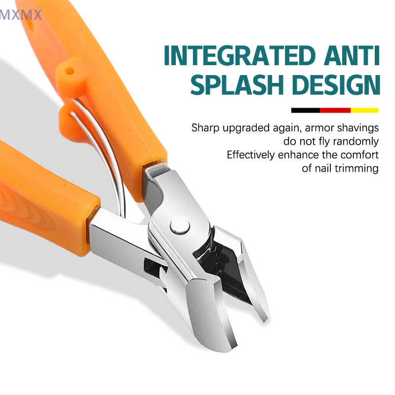 Diagonal Pliers Nail Clipper Stainless Steel Toenail Cutter Trimmer Anti-Splash Thick Hard Slanted Nail Cutter Manicure Tools