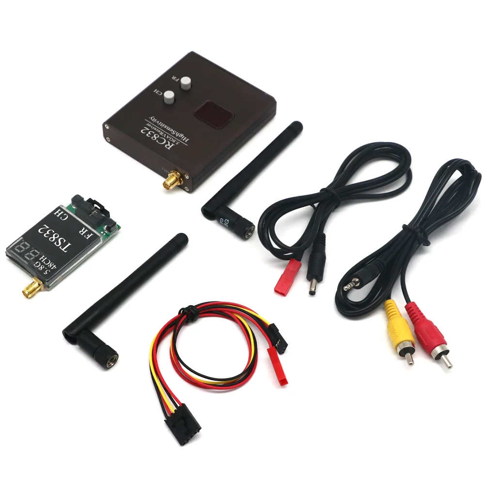 Transmissor Ts832 & Receptor Rc832 48ch 5.8g 600mw 5km Áudio sem Fio Transmissão de Vídeo para Fpv Multicopter Aeronave Quadcopter