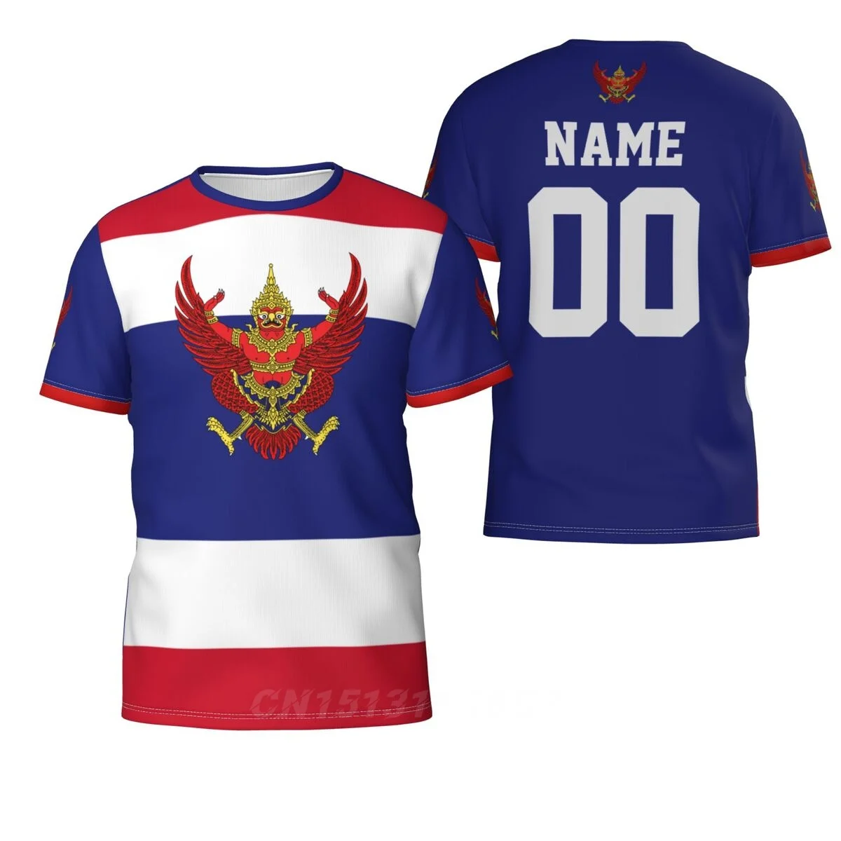 

Custom Name Number Thailand Country Flag 3D T-shirts Clothes T shirt Men Women Tees Tops For Soccer Football Fans Gift US Size