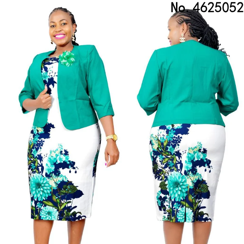 

2 Piece Sets African Dress Muslim Abaya Hijab Bandage Maxi Bazin 3/4 Sleeve Robe Gowns Africa Sexy Lady Party Print Dresses