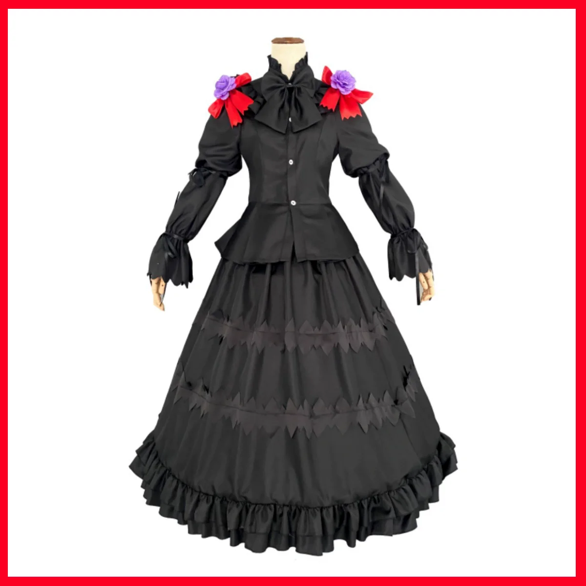Date A Live: Tokisaki Kurumi (Nightmare Form) | Gothic Dress Cosplay Costume Set 26 Date A Live Tokisaki Kurumi Gothic Dress Cosplay Costume