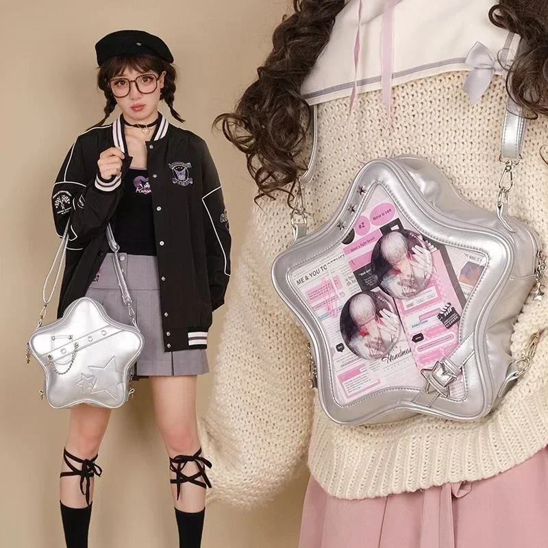 New Ita Bag Backpacks 2025 Popular Transparent School Bag for Women Sweet Chic Star Crossbody Bag Display Autumn Bolsa Сумка 4