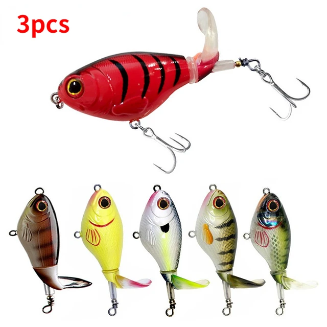 3pcs 75mm/17g Topwater Fishing Lures Whopper Popper Artificial